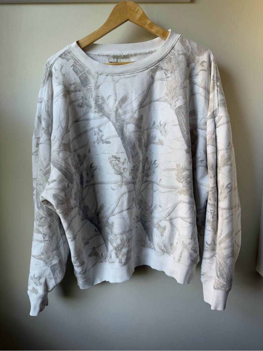 DAIRY BOY Woodland Camo Camouflage Oversized Sweatshirt Streetwear Loungewear L